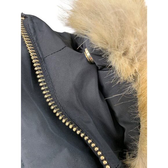 Michael Kors Womens Black Down Parka XXL Plus Fur Hood Zip Washable 8726 EUC - Picture 6 of 11